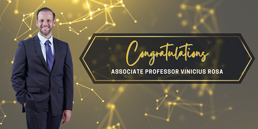Associate Professor Vinicius Rosa Honoured as a Fellow of the Academy of Dental Materials
